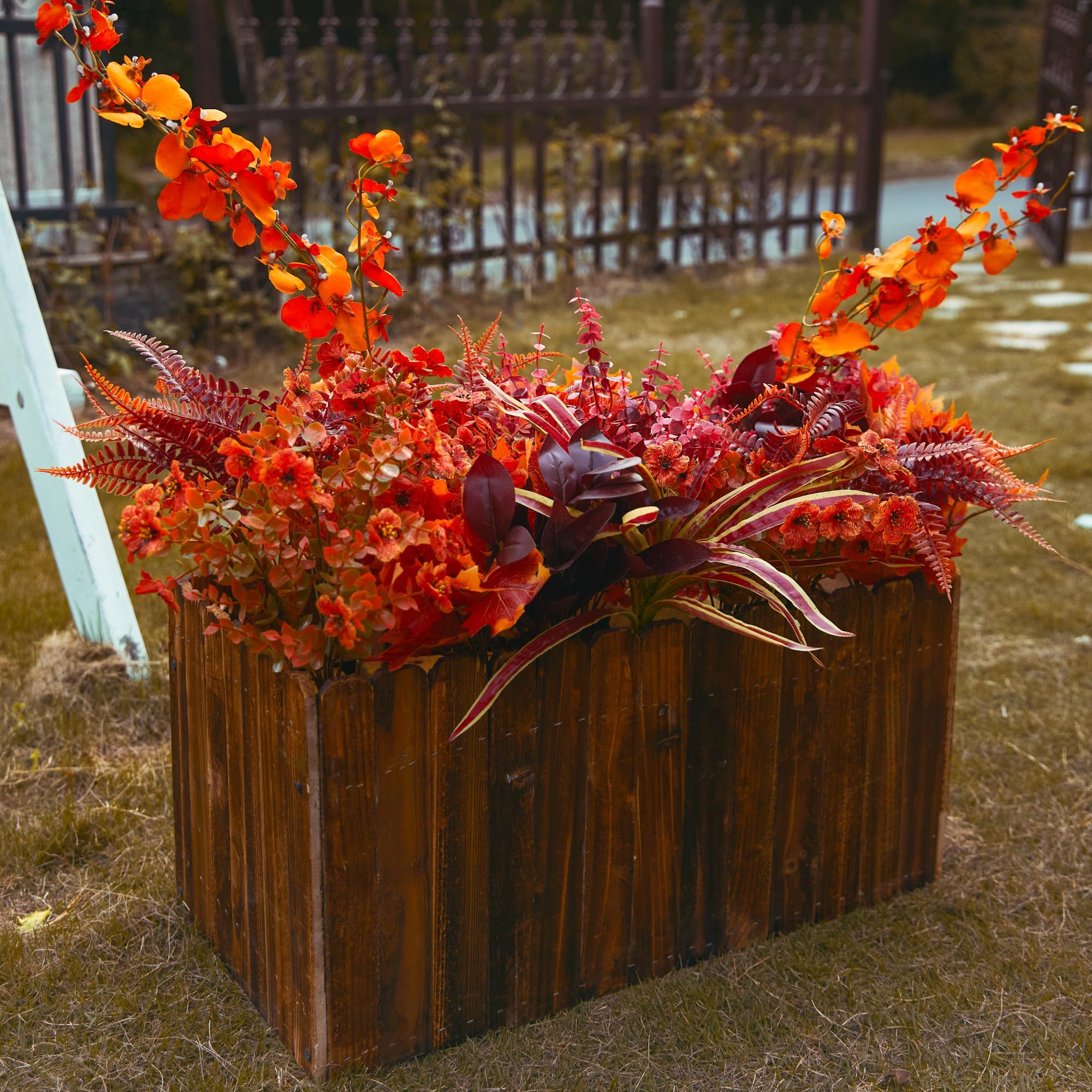 Artificial Fall Orchid Flowers – Autumn Decor Bunches (Set of 15)