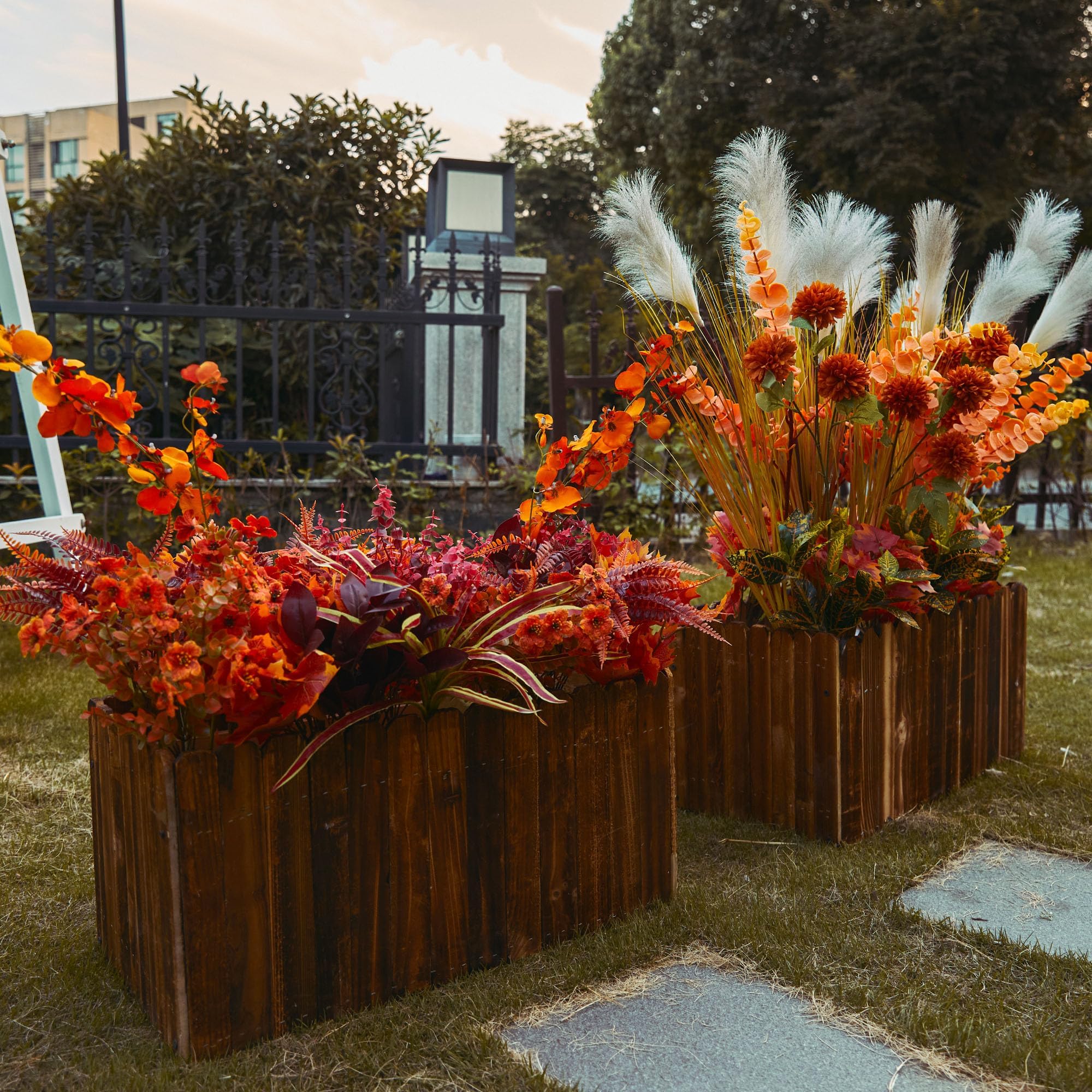 Artificial Fall Orchid Flowers – Autumn Decor Bunches (Set of 15)