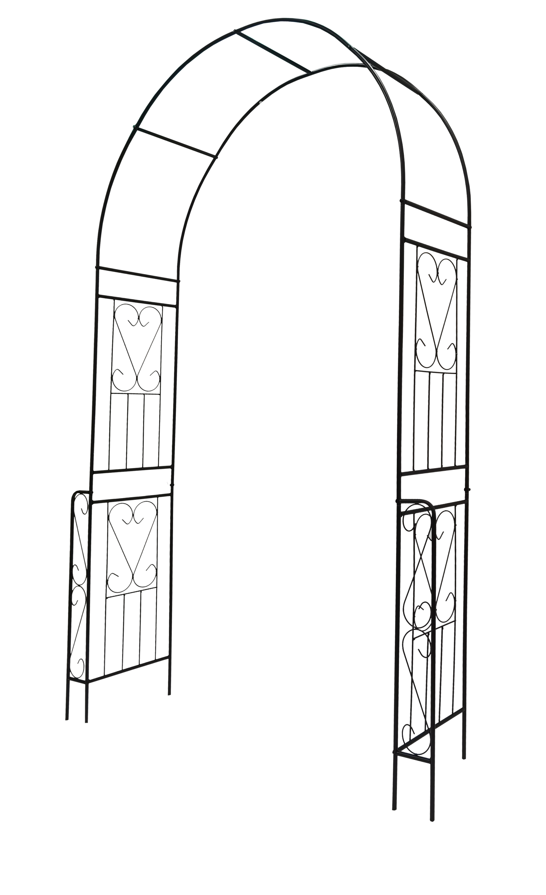Metal Garden Arch W55'' x H94.5'' - Cream White Outdoor Arbor