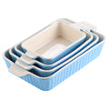 MALACASA 4-Piece Ceramic Baking Dish Set | 9"/11"/12"/13.3"