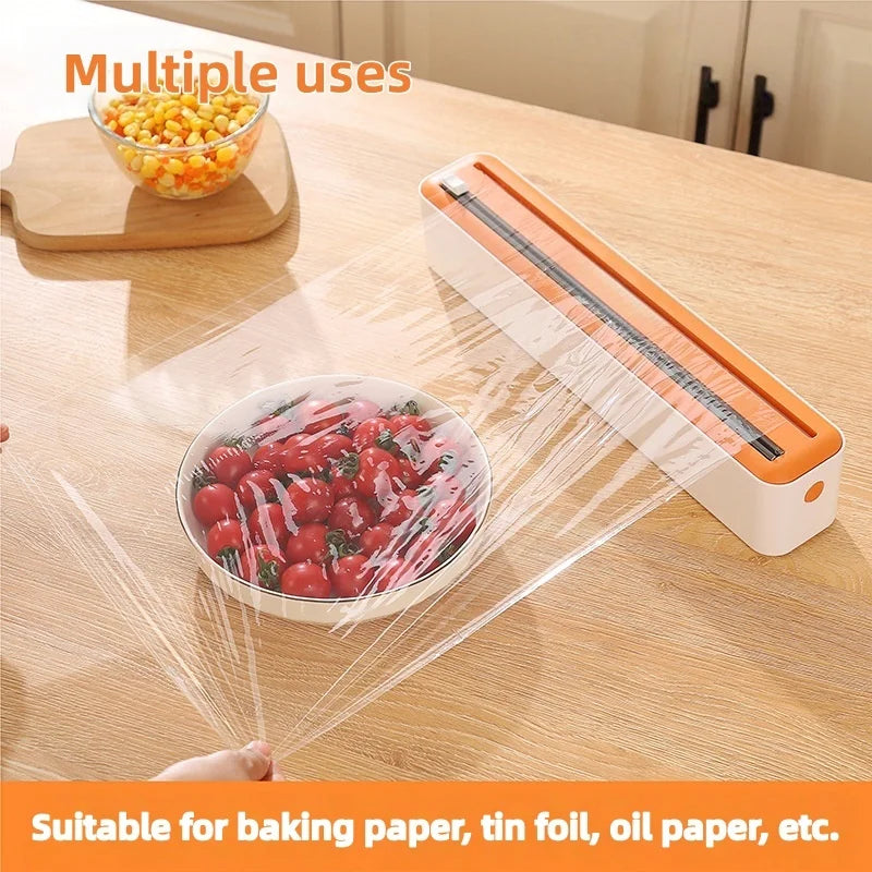 Wrap & Foil Dispenser with Dual Slide Cutter | Plastic Wrap, Aluminum Foil & Parchment Paper