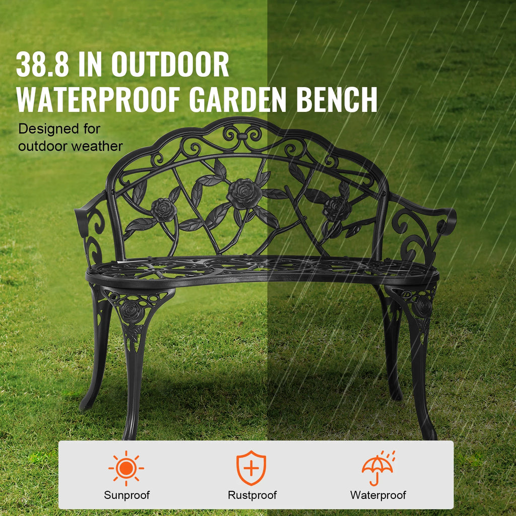 Wooden Metal Garden Bench