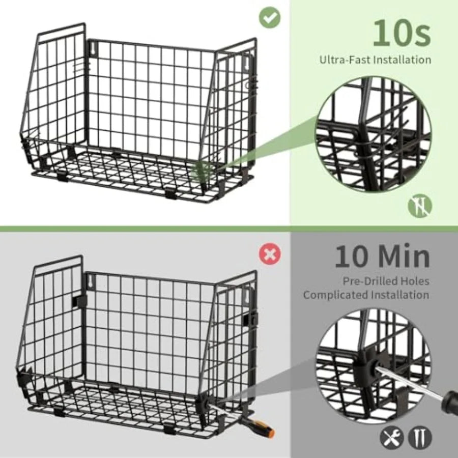 3-Tier Wire Fruit Basket | Hanging & Countertop Produce Storage for Kitchen & Pantry