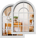 Rustic Arch Wall Mirror Set | 2-Pack | Farmhouse Decor for Living Room, Bedroom & Entryway
