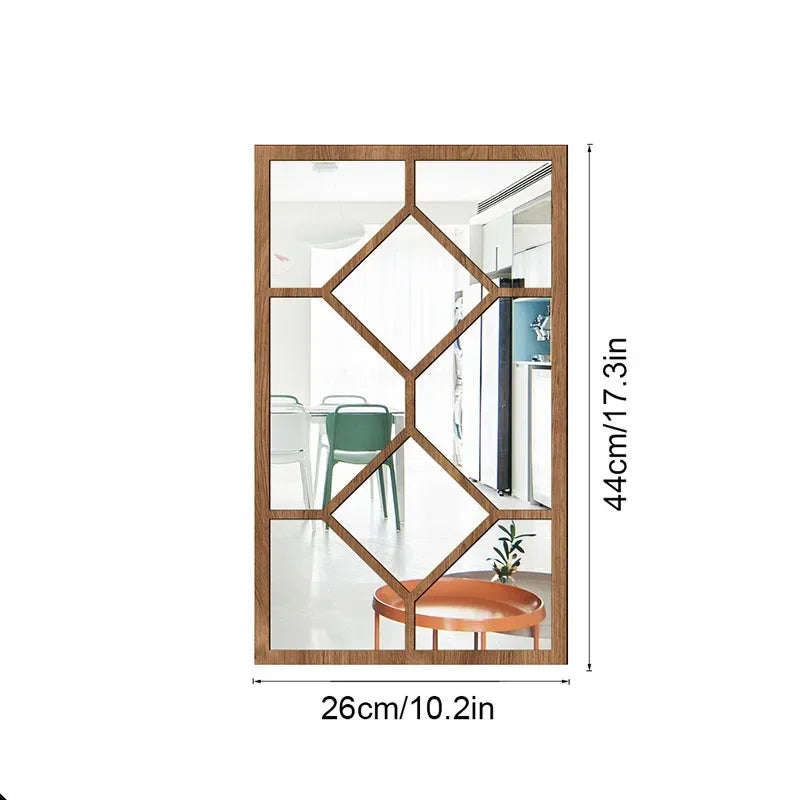 Arched Window Pane Wall Mirror
