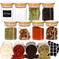 12-Piece Glass Jar Set with Airtight Bamboo Lids | 240ml Food Storage