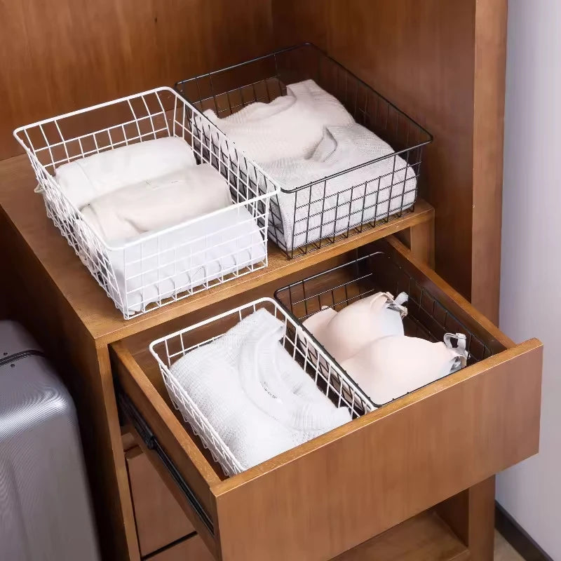 Rustic Wire Storage Basket | Kitchen, Bathroom & Countertop Organizer