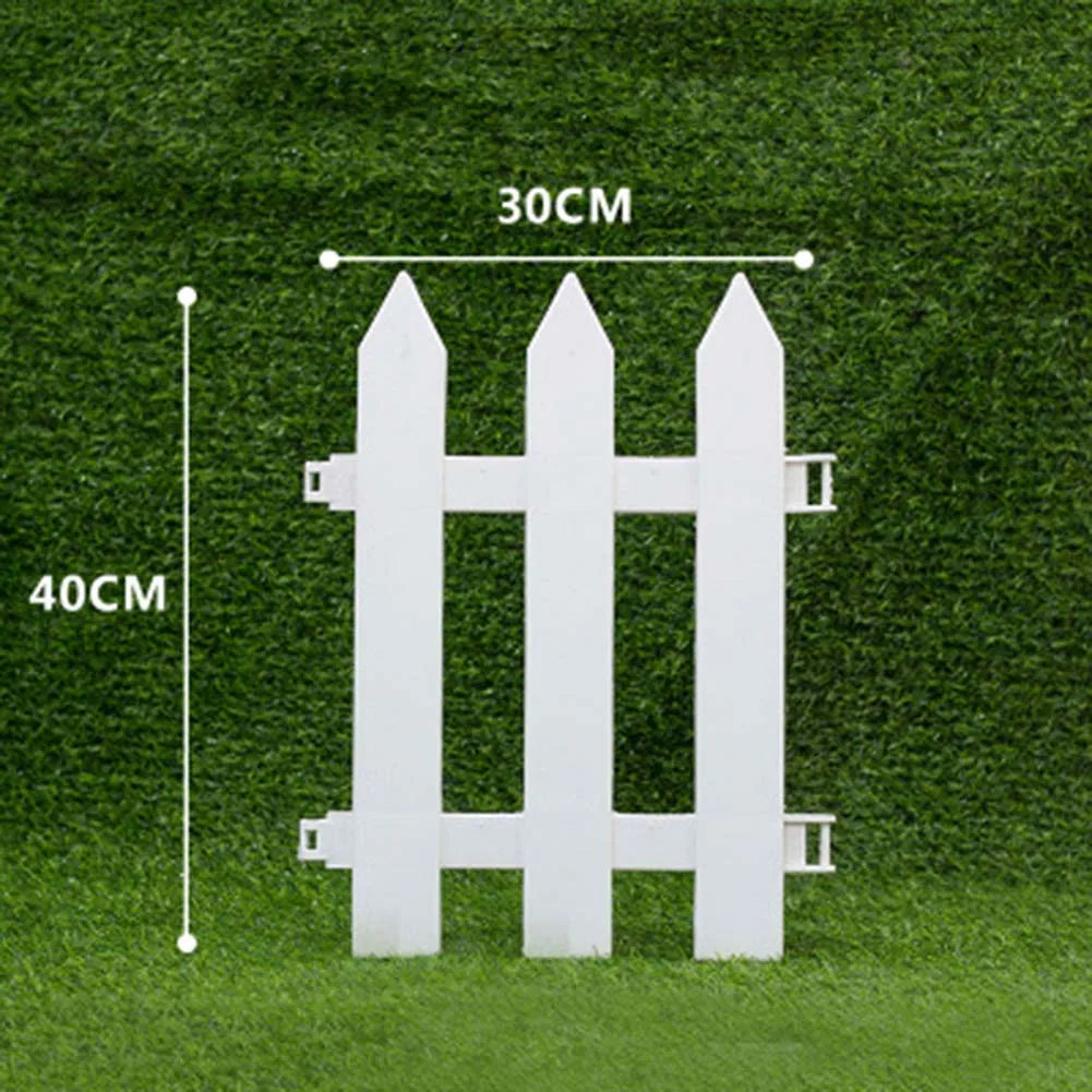 Garden Fencing Trellis White Plastic Decorative Fences Lightweight Easy Installation Edging Fence for Garden Flower Bed Decor