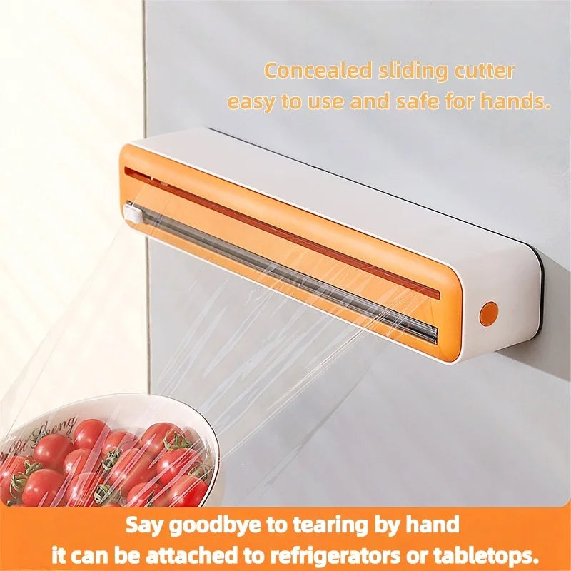 Wrap & Foil Dispenser with Dual Slide Cutter | Plastic Wrap, Aluminum Foil & Parchment Paper