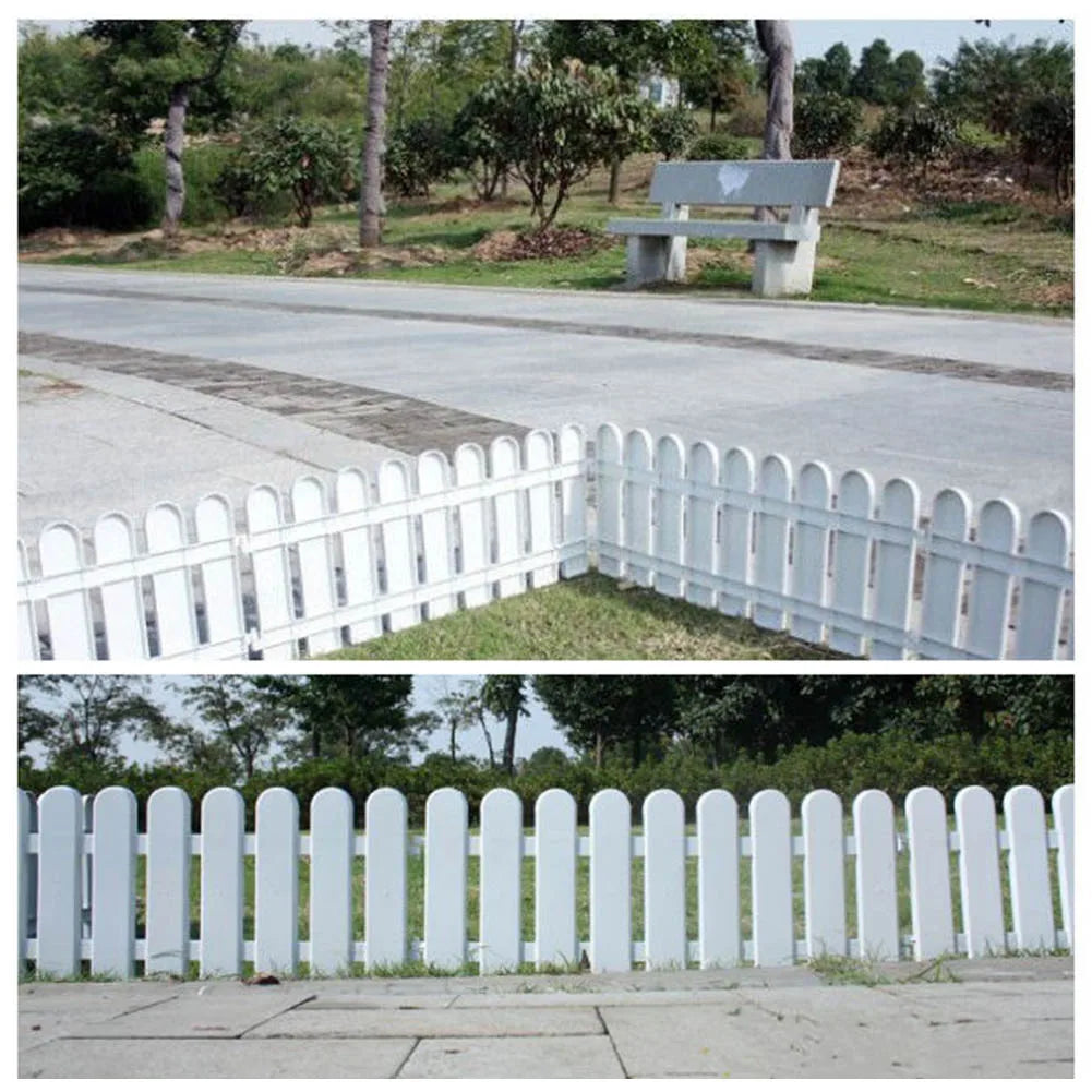 Garden Fencing Trellis White Plastic Decorative Fences Lightweight Easy Installation Edging Fence for Garden Flower Bed Decor