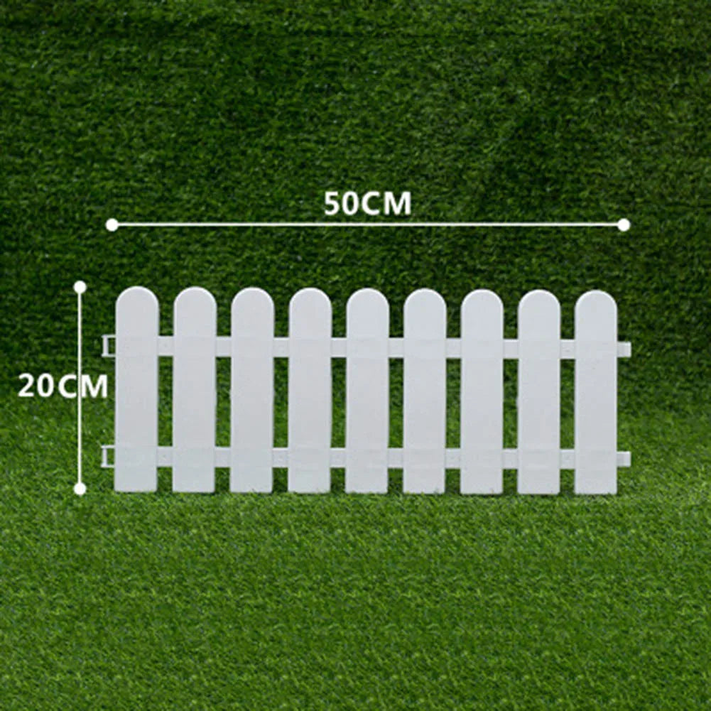 Garden Fencing Trellis White Plastic Decorative Fences Lightweight Easy Installation Edging Fence for Garden Flower Bed Decor
