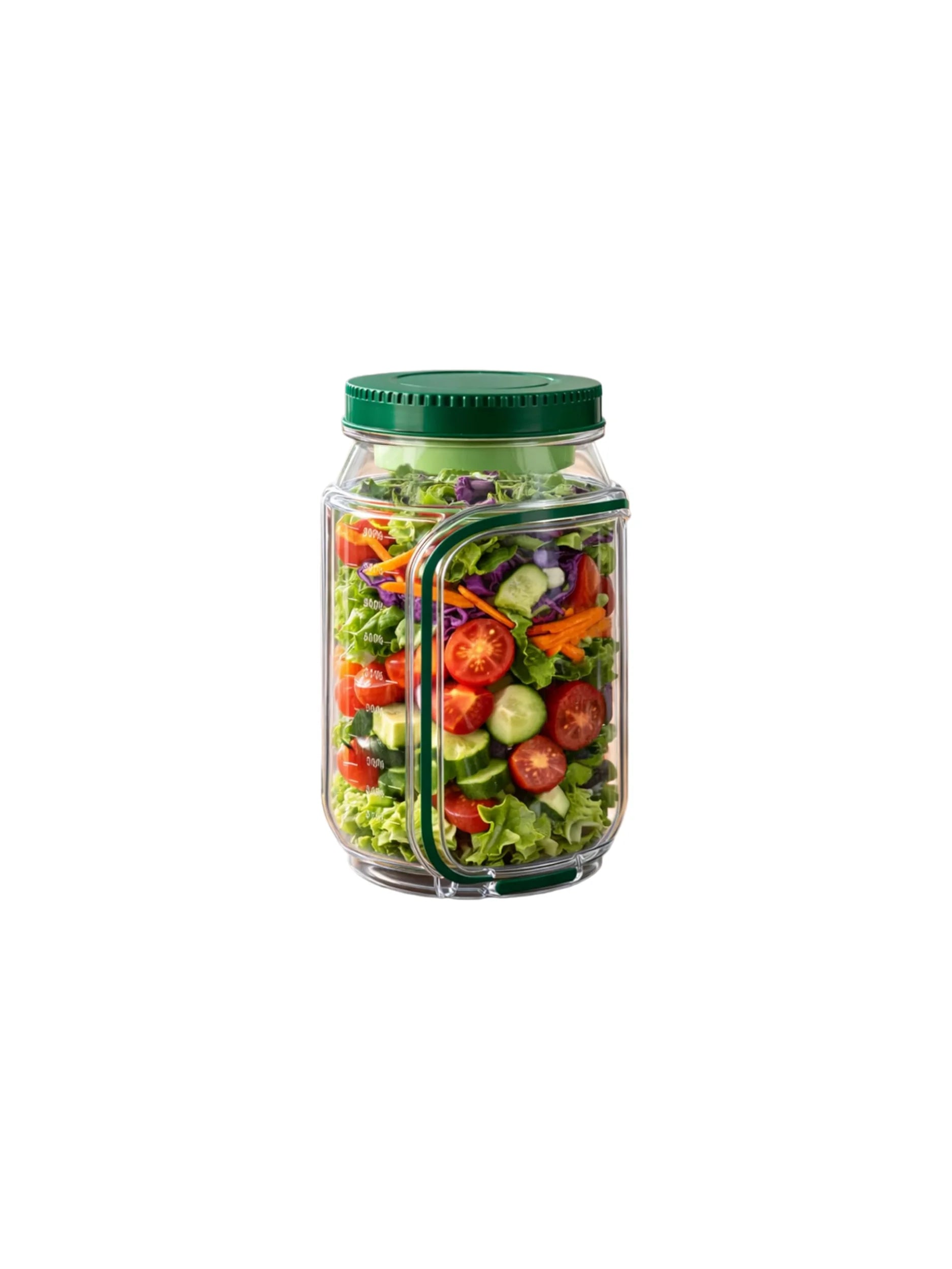 Leakproof Salad Jar with Dressing Compartment | Portable Lunch Container