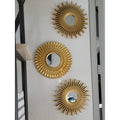 Nordic Sunflower Wall Mirror | 25cm Boho Hanging Ornament for Bedroom & Bathroom