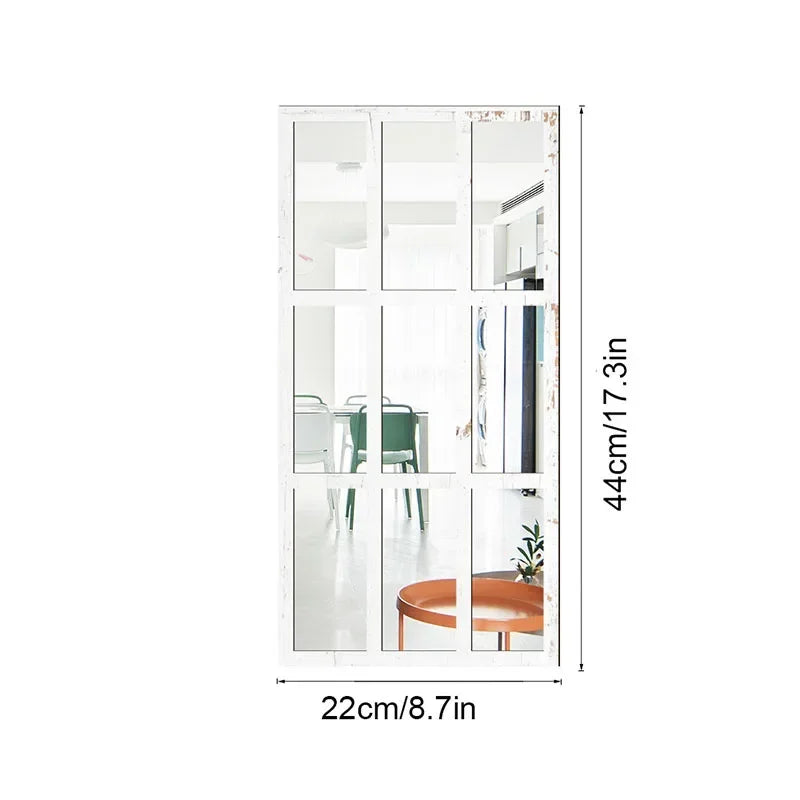 Arched Window Pane Wall Mirror