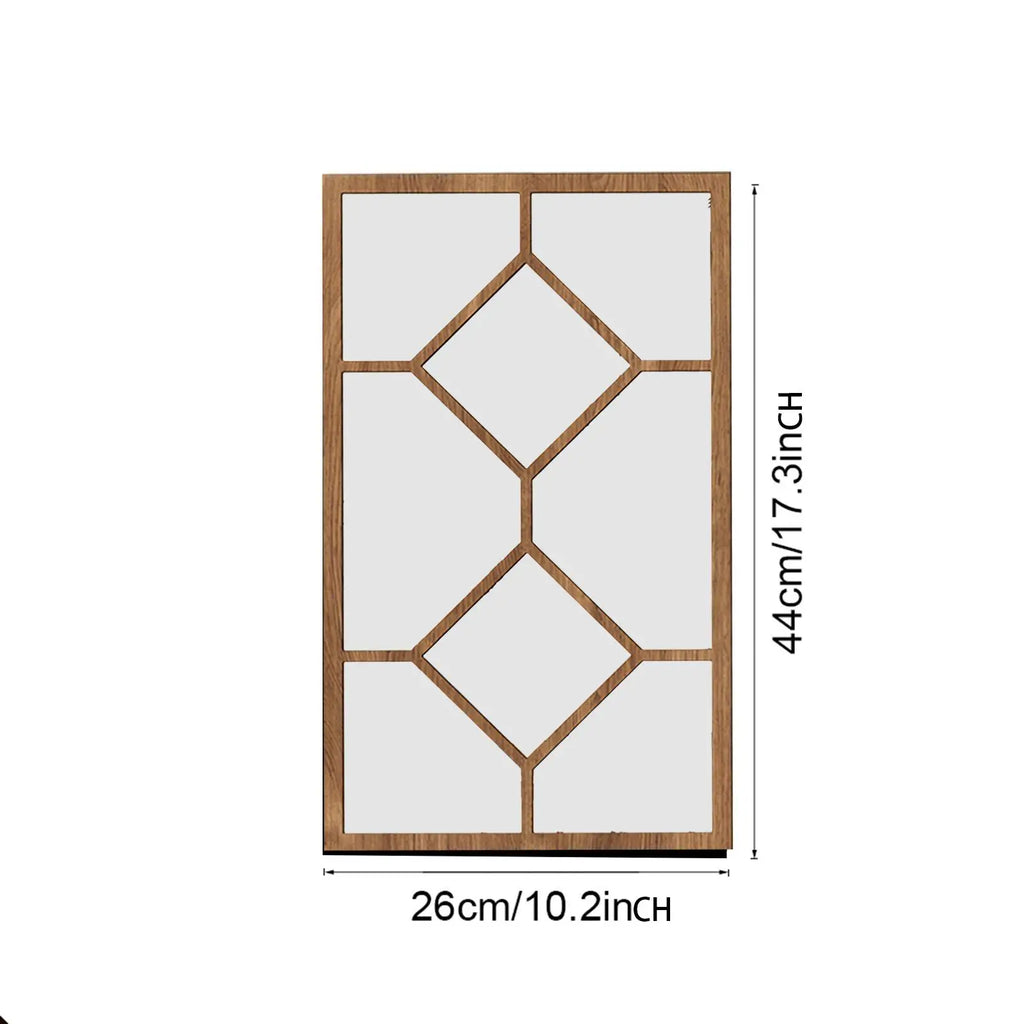 Imitation Window Wall Mirror | Farmhouse Wall Decor for Bathroom, Kitchen & Living Room