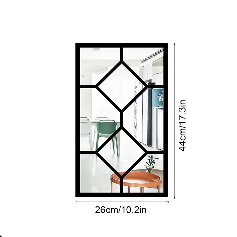 Arched Window Pane Wall Mirror
