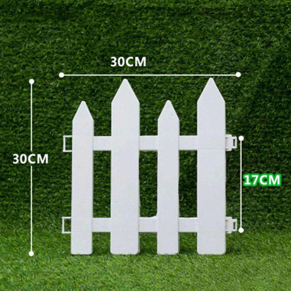 Garden Fencing Trellis White Plastic Decorative Fences Lightweight Easy Installation Edging Fence for Garden Flower Bed Decor