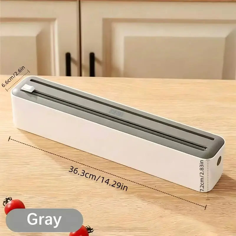 Wrap & Foil Dispenser with Dual Slide Cutter | Plastic Wrap, Aluminum Foil & Parchment Paper