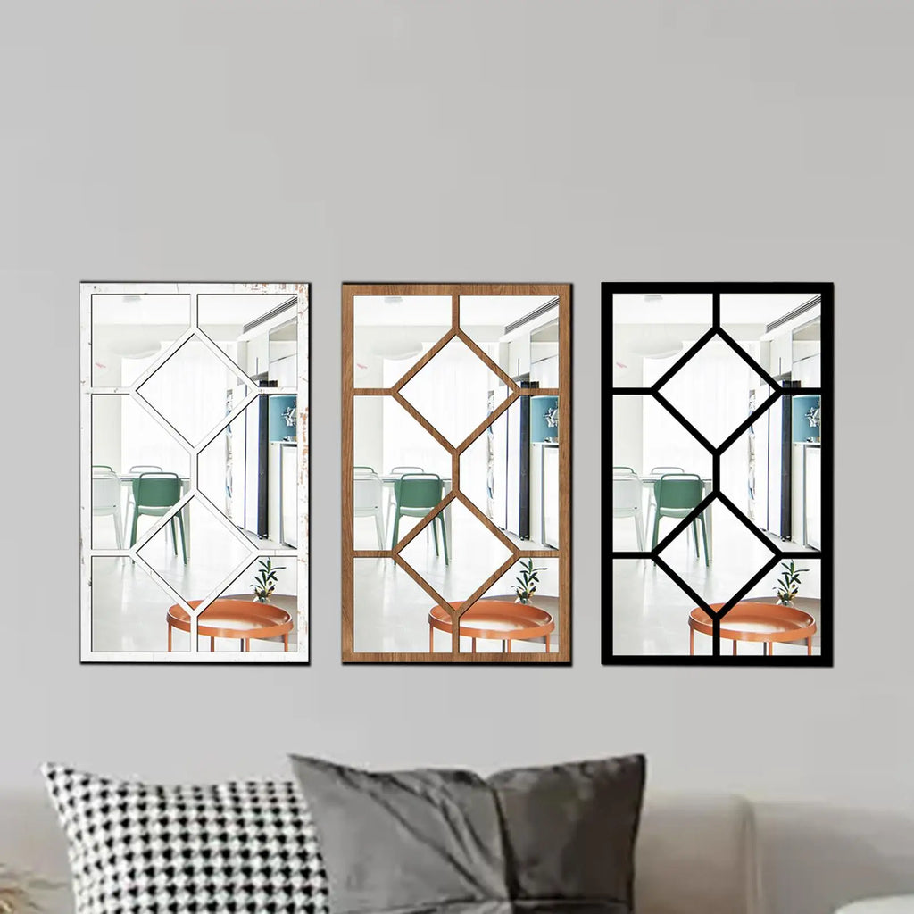 Imitation Window Wall Mirror | Farmhouse Wall Decor for Bathroom, Kitchen & Living Room