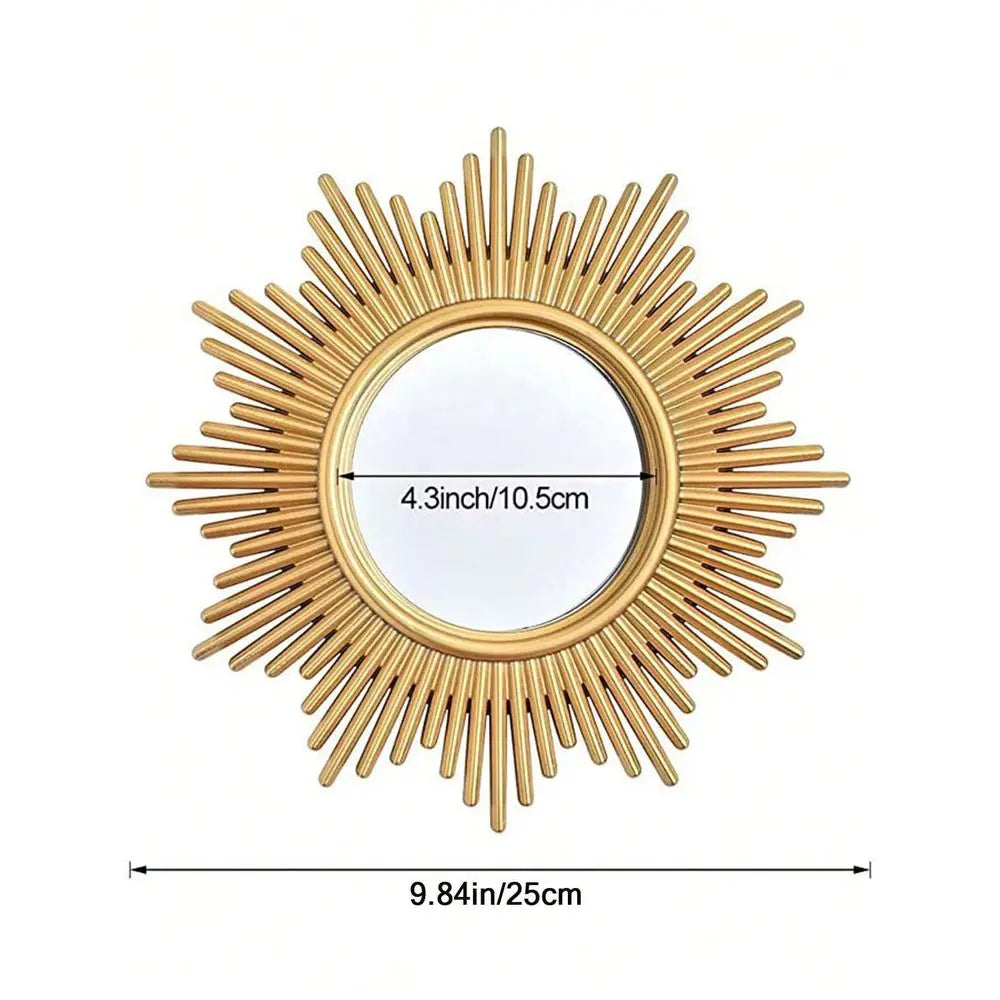 Nordic Sunflower Wall Mirror | 25cm Boho Hanging Ornament for Bedroom & Bathroom