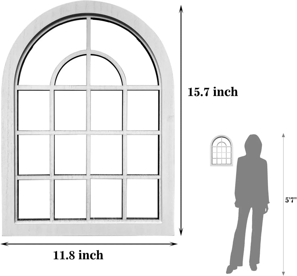 Rustic Arch Wall Mirror Set | 2-Pack | Farmhouse Decor for Living Room, Bedroom & Entryway