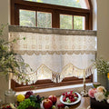 Boho Crochet Lace Cafe Curtain
