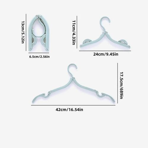 5/10PCS Foldable Portable Clothes Hangers – Travel & Home Storage Rack