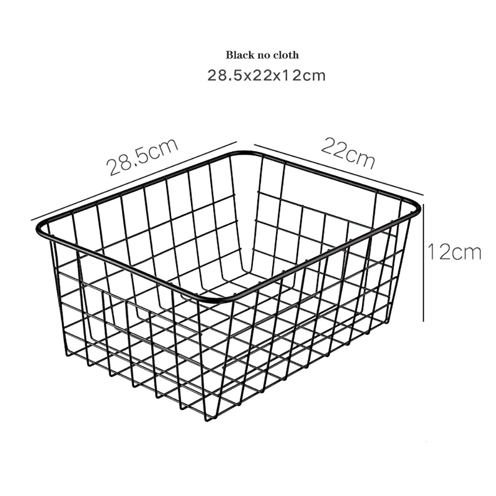 Rustic Wire Storage Basket | Kitchen, Bathroom & Countertop Organizer