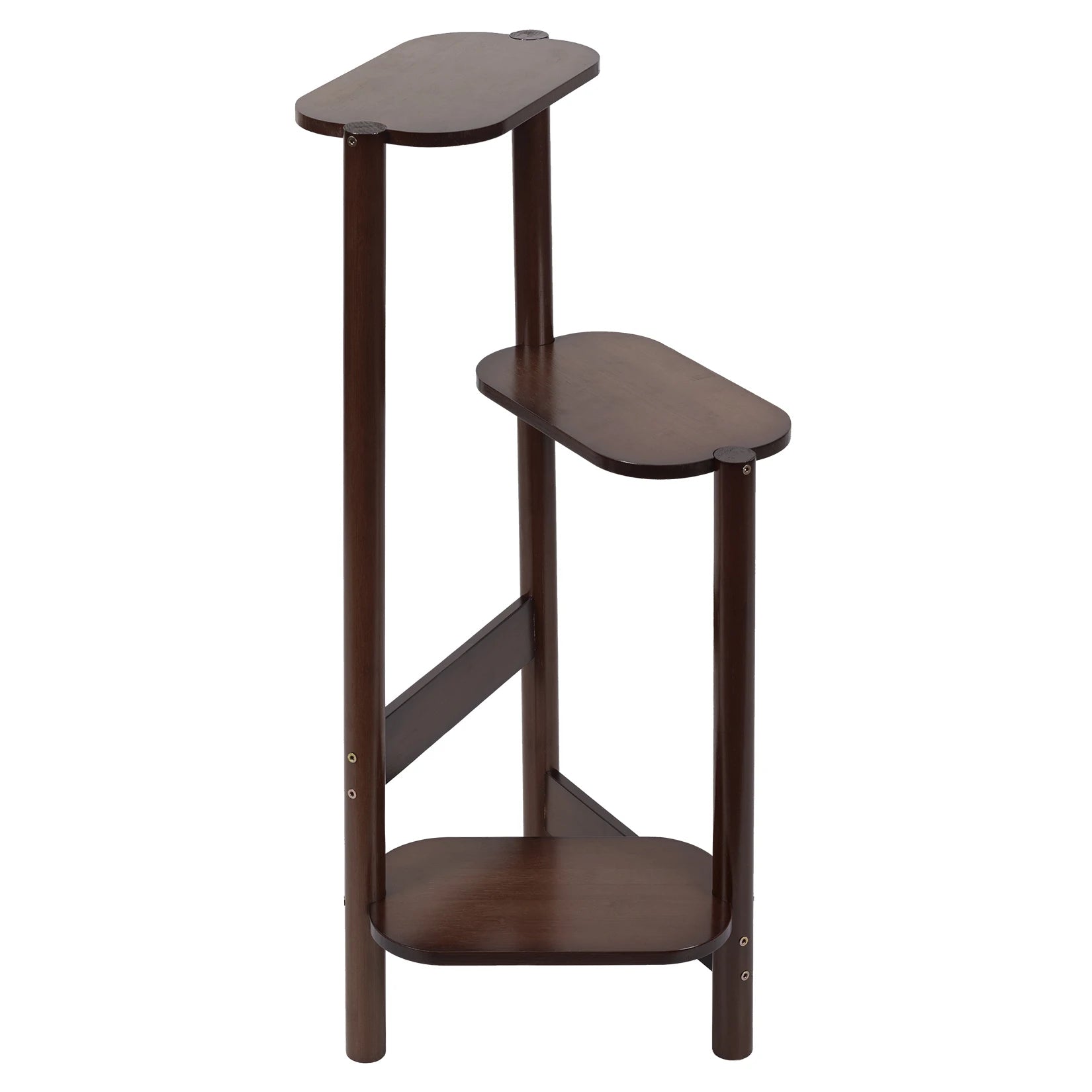 3 Tier Bamboo Tall Corner Plant Rack Planter Stand Flower Pot Holder Storage Rack for Balcony Garden