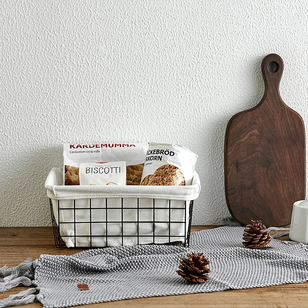 Rustic Wire Storage Basket | Kitchen, Bathroom & Countertop Organizer
