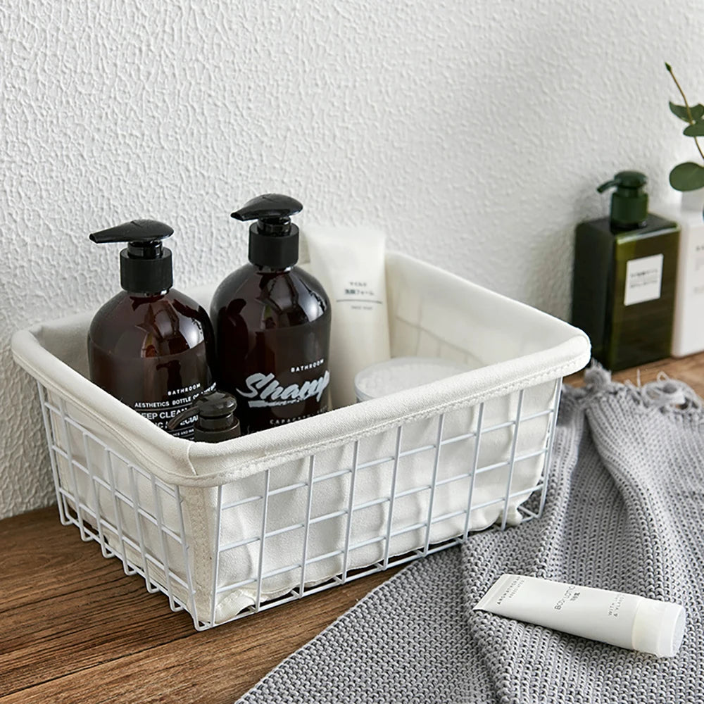 Rustic Wire Storage Basket | Kitchen, Bathroom & Countertop Organizer