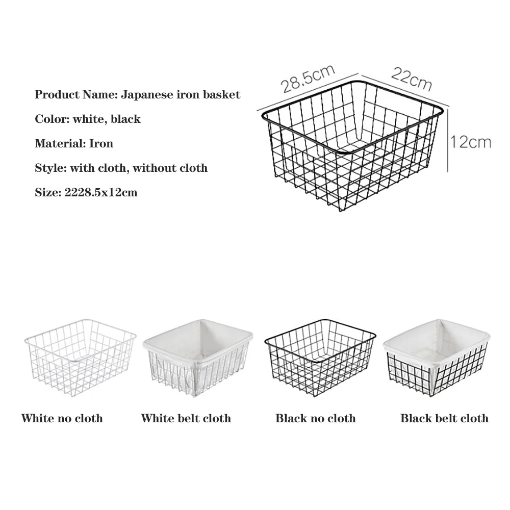 Rustic Wire Storage Basket | Kitchen, Bathroom & Countertop Organizer