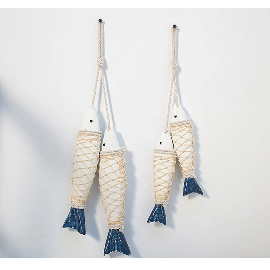 Rustic Vintage Wooden Fish Wall Hanging | Coastal Cottagecore Decor