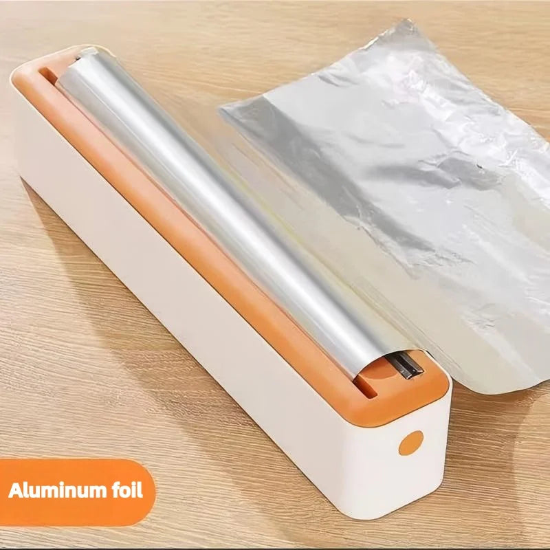 Wrap & Foil Dispenser with Dual Slide Cutter | Plastic Wrap, Aluminum Foil & Parchment Paper