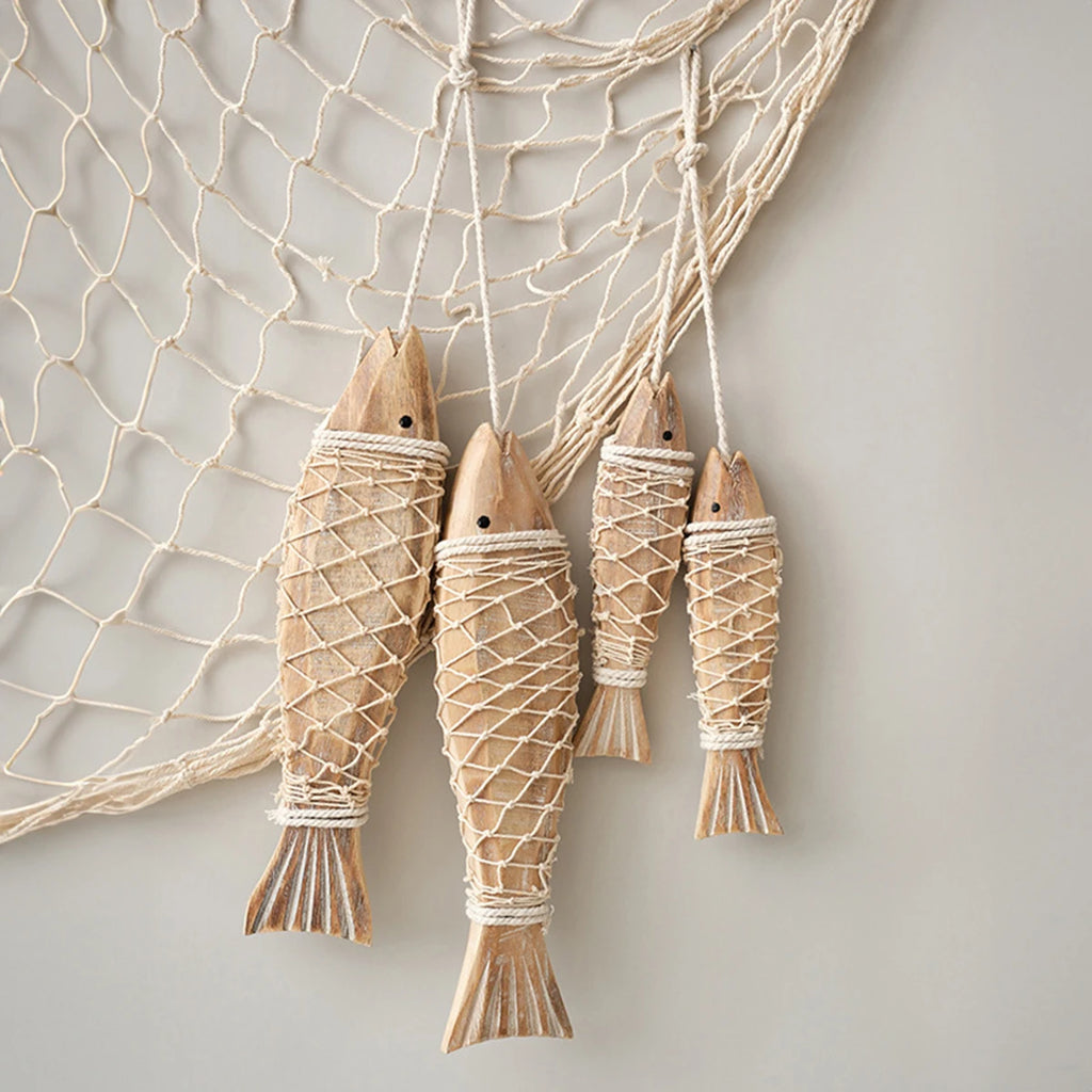 Rustic Vintage Wooden Fish Wall Hanging | Coastal Cottagecore Decor