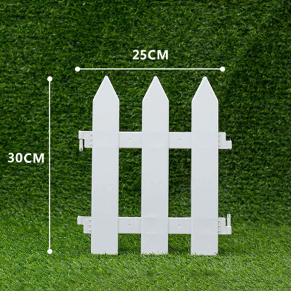 Garden Fencing Trellis White Plastic Decorative Fences Lightweight Easy Installation Edging Fence for Garden Flower Bed Decor