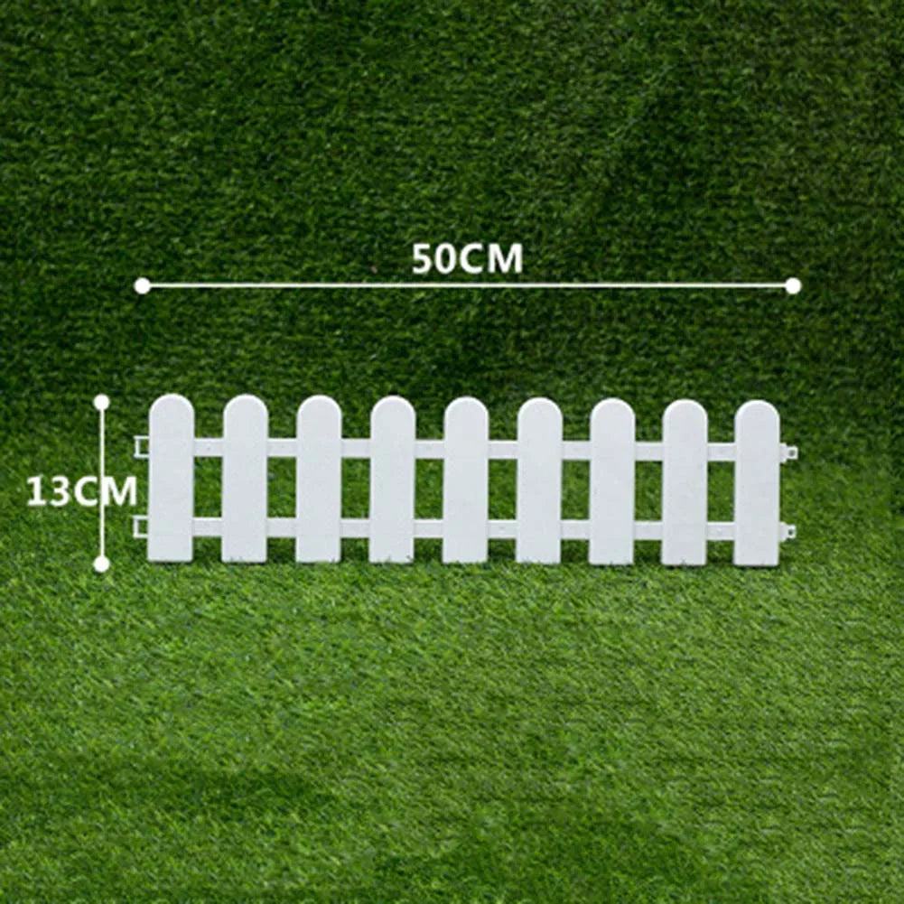 Garden Fencing Trellis White Plastic Decorative Fences Lightweight Easy Installation Edging Fence for Garden Flower Bed Decor