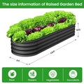 2-Pack Oval Galvanized Steel Raised Garden Bed | Metal Planter Box for Vegetables, Flowers & Herbs