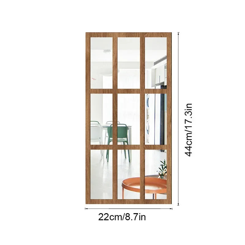 Arched Window Pane Wall Mirror