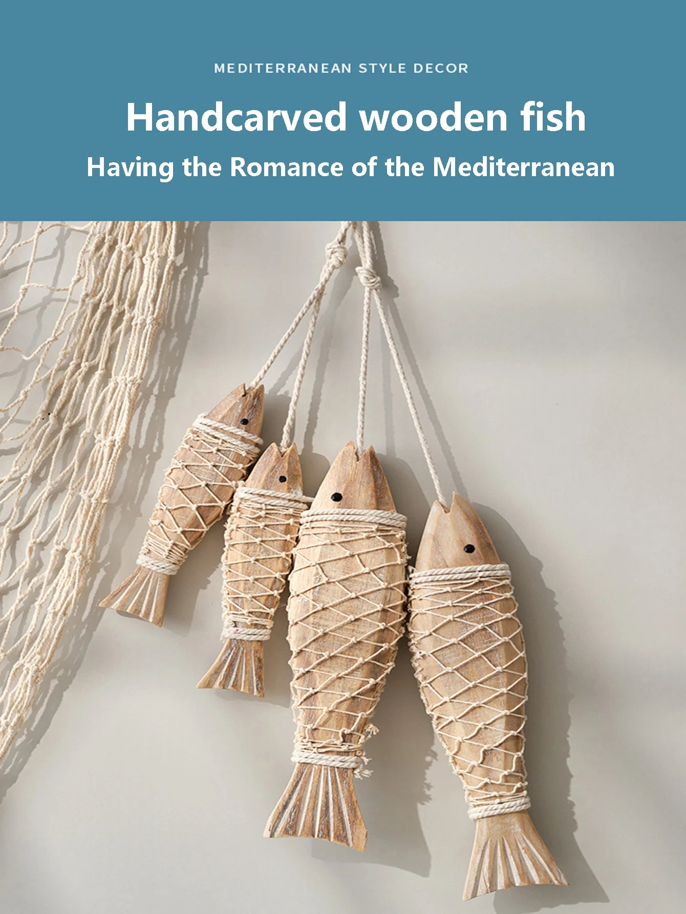 Rustic Vintage Wooden Fish Wall Hanging | Coastal Cottagecore Decor