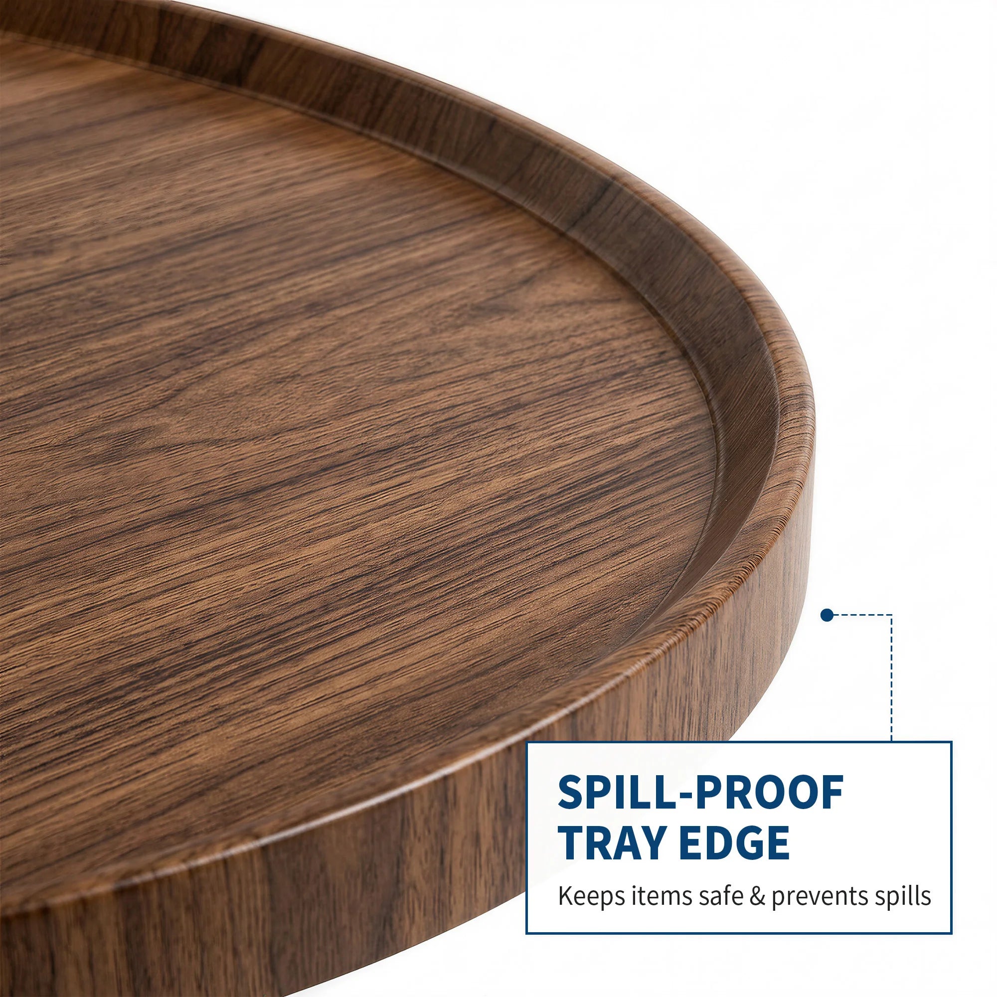19.7" Minimalist Round Side Table | Metal Frame | Coffee, Tea & End Table