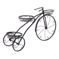 Indoor Outdoor 3 Tiers Iron Garden Flower Stand Bicycle Shape Plant Rack Shelf