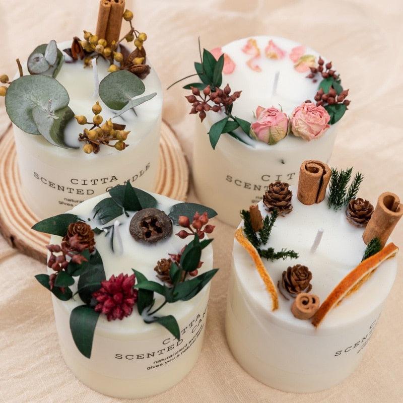 Natural Soy Wax Aromatherapy Pillar Candles