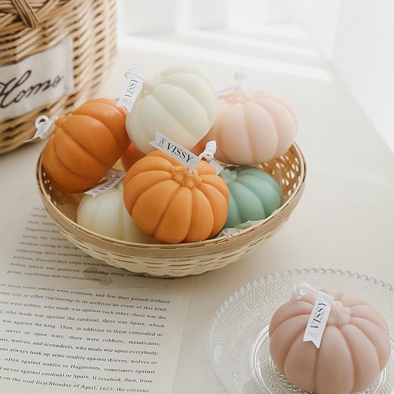 Handmade Pumpkin Aromatherapy Candle