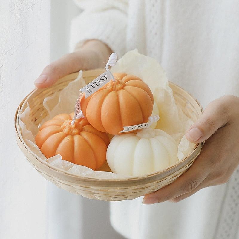 Handmade Pumpkin Aromatherapy Candle